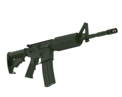 Machine-gun isolated on background. 3d rendering - illustration png