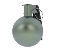 Hand grenade isolated on background. 3d rendering - illustration png