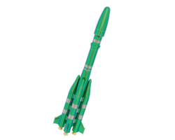 missile isolé sur Contexte. 3d le rendu - illustration png