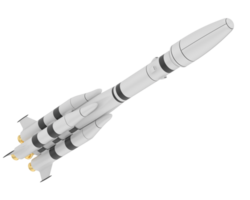 misil aislado en antecedentes. 3d representación - ilustración png