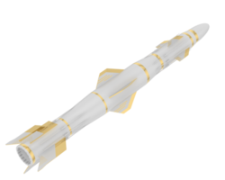 Missile isolated on background. 3d rendering - illustration png