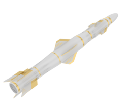 missile isolato su sfondo. 3d interpretazione - illustrazione png