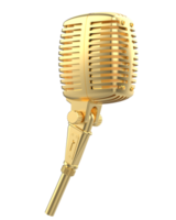 Microphone isolated on background. 3d rendering - illustration png