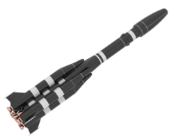 missile isolé sur Contexte. 3d le rendu - illustration png