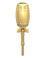 microfone isolado em fundo. 3d Renderização - ilustração png