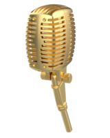 micrófono aislado en antecedentes. 3d representación - ilustración png