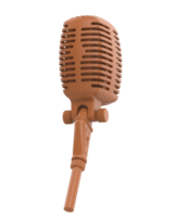 Microphone isolated on background. 3d rendering - illustration png