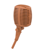 Microphone isolated on background. 3d rendering - illustration png