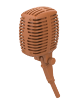 Microphone isolated on background. 3d rendering - illustration png