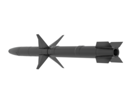 Missile isolated on background. 3d rendering - illustration png