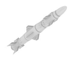 Rakete isoliert auf Hintergrund. 3d Rendern - - Illustration png