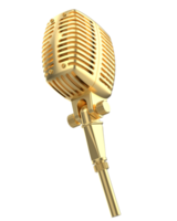 Microphone isolated on background. 3d rendering - illustration png