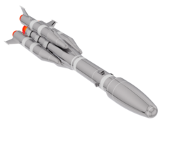 missile isolé sur Contexte. 3d le rendu - illustration png