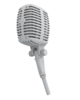 Microphone isolated on background. 3d rendering - illustration png