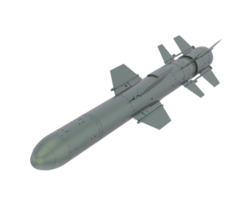 misil aislado en antecedentes. 3d representación - ilustración png