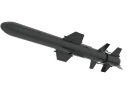 Missile isolated on background. 3d rendering - illustration png