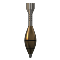 Granatwerfer Rakete explosiv isoliert auf Hintergrund. 3d Rendern - - Illustration png