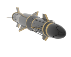 missile isolé sur Contexte. 3d le rendu - illustration png