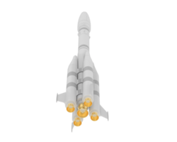 missile isolé sur Contexte. 3d le rendu - illustration png