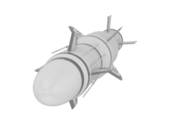 Rakete isoliert auf Hintergrund. 3d Rendern - - Illustration png