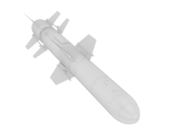 missile isolé sur Contexte. 3d le rendu - illustration png