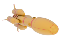 Missile isolated on background. 3d rendering - illustration png