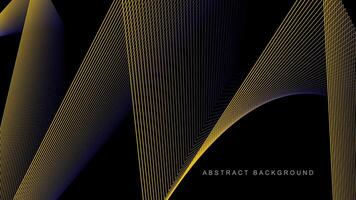 Abstract glowing wave lines on black background. Dynamic wave pattern. Modern flowing wavy lines. Futuristic technology concept. Suit for banner, poster, cover, brochure, flyer, website vector