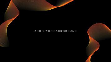 Abstract glowing wave lines on black background. Dynamic wave pattern. Modern flowing wavy lines. Futuristic technology concept. Suit for banner, poster, cover, brochure, flyer, website vector