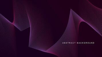 Dark pink and purple gradient abstract background with dynamic lines. Futuristic technology concept for banner, presentation, poster, web, wallpaper, cover and brochure. Vector illustration