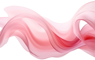 AI generated smoke wave  in the color of pink on transparent background png