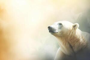 ai generado cerca arriba de un oso aislado de natural antecedentes. generativo ai foto