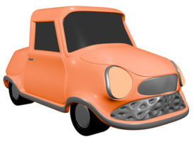 3d carro laranja Rosa png