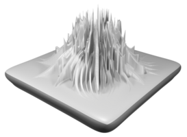 3D landscape snow mountain white png