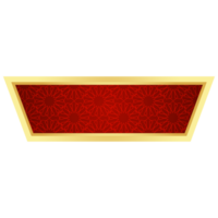 rouge texte boîte abstrait islamique forme bannière png
