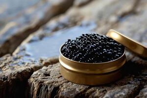 ai generado negro caviar en poder, ai generativo foto