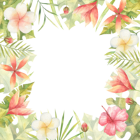 jungle frame with tropical leaves png
