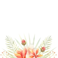 selva marco con tropical hojas png