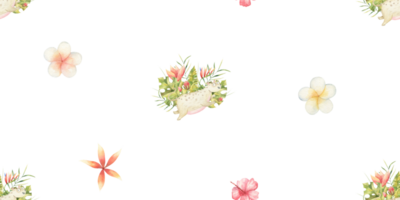 naadloos patroon met Jachtluipaard in tropisch bladeren bloemen, safari, kinderen waterverf illustratie, afdrukken, ontwerp png