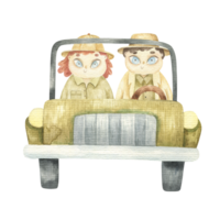 safari turism. hand dragen illustration png