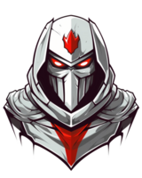 AI generated warrior esport logo art illustrations for stickers, logo, tshirt design, poster etc png