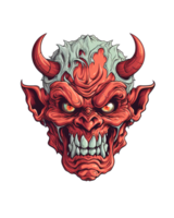 AI generated demon art illustrations for stickers, tshirt design, poster etc png