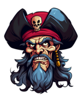 ai gerado crânio pirata arte ilustrações para adesivos, camiseta projeto, poster etc png