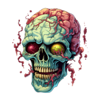 ai généré zombi art des illustrations pour autocollants, T-shirt conception, affiche etc png