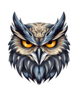 AI generated owl art illustrations for logo, stickers, tshirt design, poster etc png