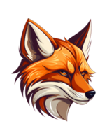 AI generated fox art illustrations for logo, stickers, tshirt design, poster etc png