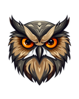 AI generated owl art illustrations for logo, stickers, tshirt design, poster etc png