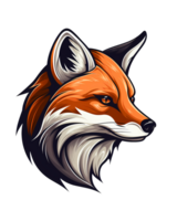 AI generated fox art illustrations for logo, stickers, tshirt design, poster etc png