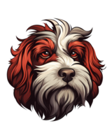 AI generated dog art illustrations for logo, stickers, tshirt design, poster etc png