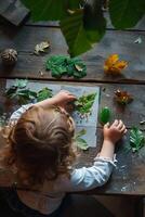 ai generado divertido en el verduras niños atractivo en de la naturaleza juguetón reino foto