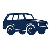 AI generated Blue Car in Silhouette Clipart  Illustration,  AI Generative Pro Vector